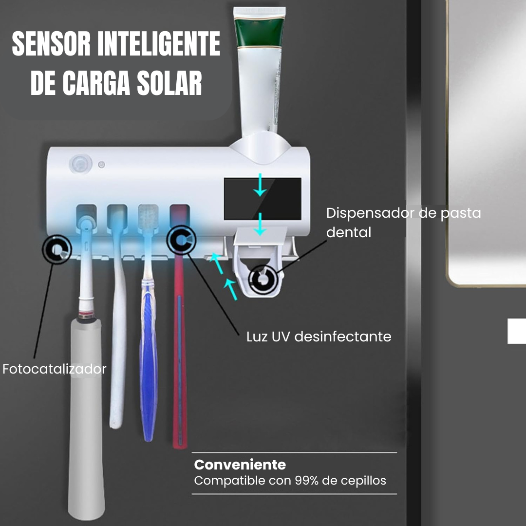BrushGuard UV Soporte de Cepillos y Esterilizador