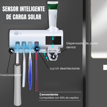 BrushGuard UV Soporte de Cepillos y Esterilizador