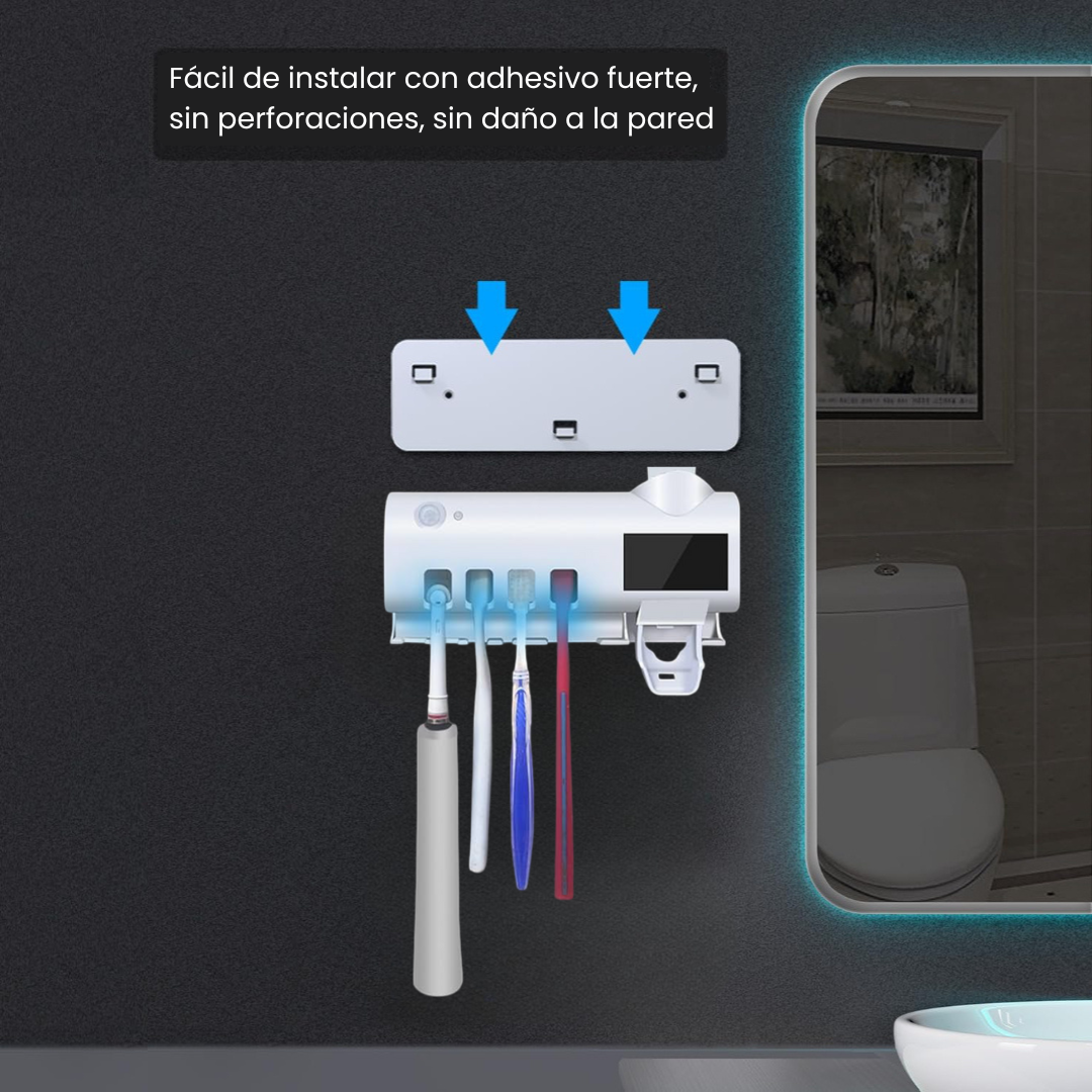 BrushGuard UV Soporte de Cepillos y Esterilizador