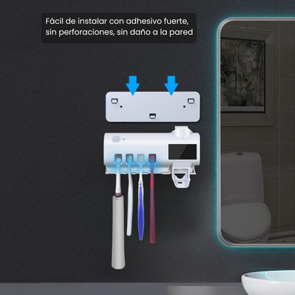 BrushGuard UV Soporte de Cepillos y Esterilizador